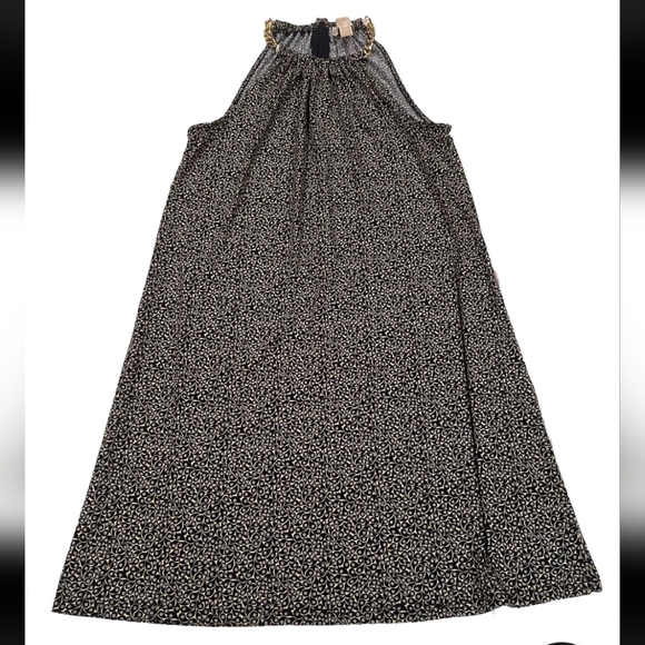 MICHAEL Michael Kors Halter Gold Chain Link Straps Navy & Yellow Dress - Picture 8 of 10